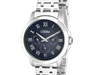 Slava "Tradition" Quartz Watch - Round Blue Dial