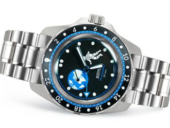 Vostok Amphibia-Luna Cosmodiver Earth Watch Dude 2426.12/14032G Exclusive Watch