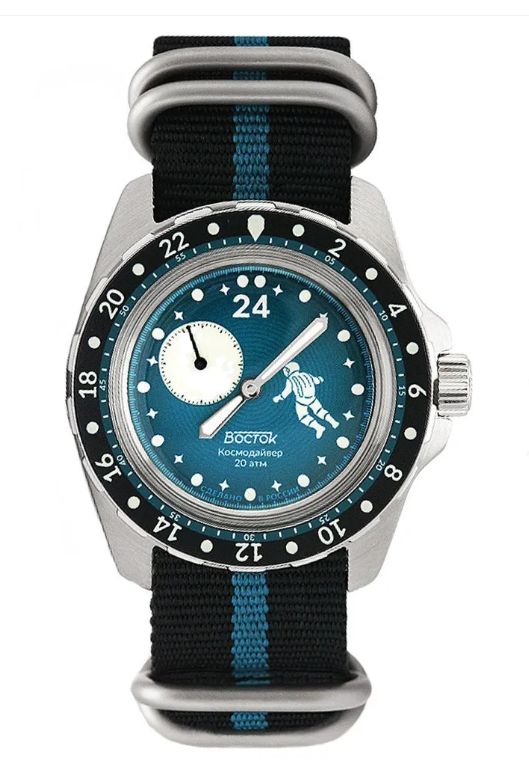 Vostok Amphibia-Luna Dude 2431.12/14038B Exclusive Watch With Nylon Strap - Image 2