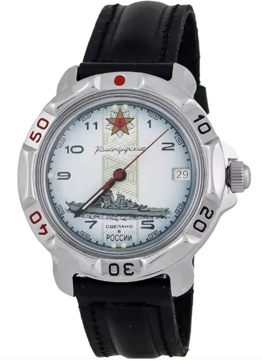 Vostok Komandirskie 2414A/811428 Mechanical Military Watch - Image 2