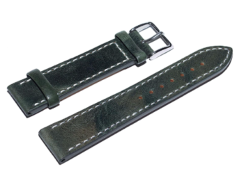 Fine Calfskin Watch Strap Dark Green 20 mm