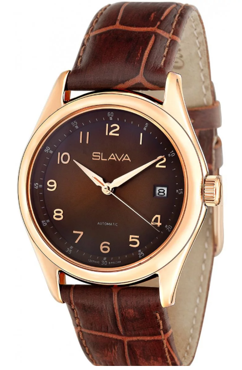 Slava Premier 1493271/300-1612 Automatic Brown Dial Watch