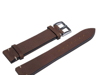 Fine Cowhide Leather Watch Strap Brown 20 mm