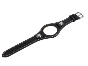 Calfskin Watch Strap Black 16 mm