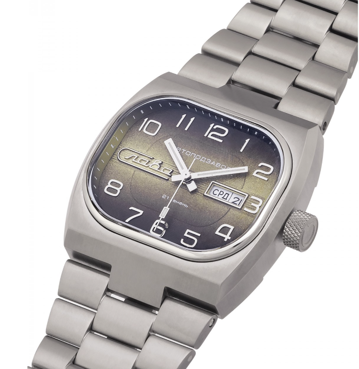 Slava TV-Series 3220138/100-8205 Automatic Khaki Dial Titanium Case Exclusive Watch - Image 3