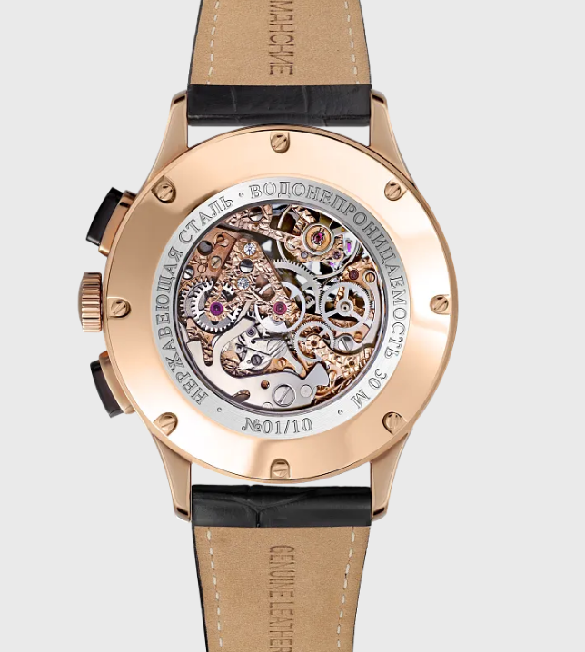 Sturmanskie Open Space 3133/1369BL “Cosmonaut Skeleton” Mechanical Chronograph Limited Edition Watch - Image 4